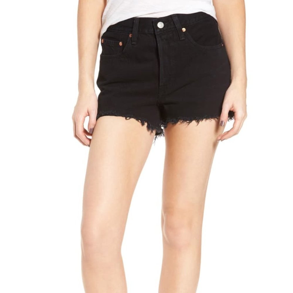Levi's® 501® High Rise Denim Shorts (Darkest Hour)